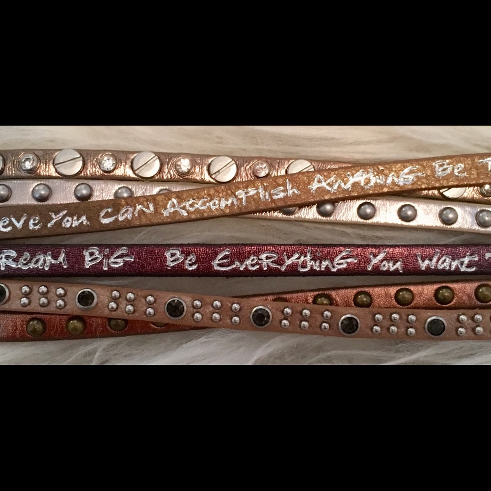 Leather multi-strand bracelet